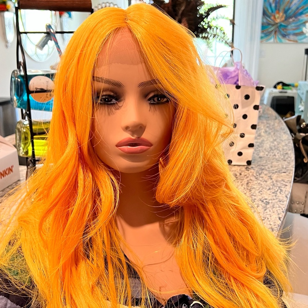 Beautiful gold synthetic wig unit. Brand new!